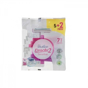 پک خودتراش زنانه شیک پفکی اگزکتا 2 لبه 2+5 عددی